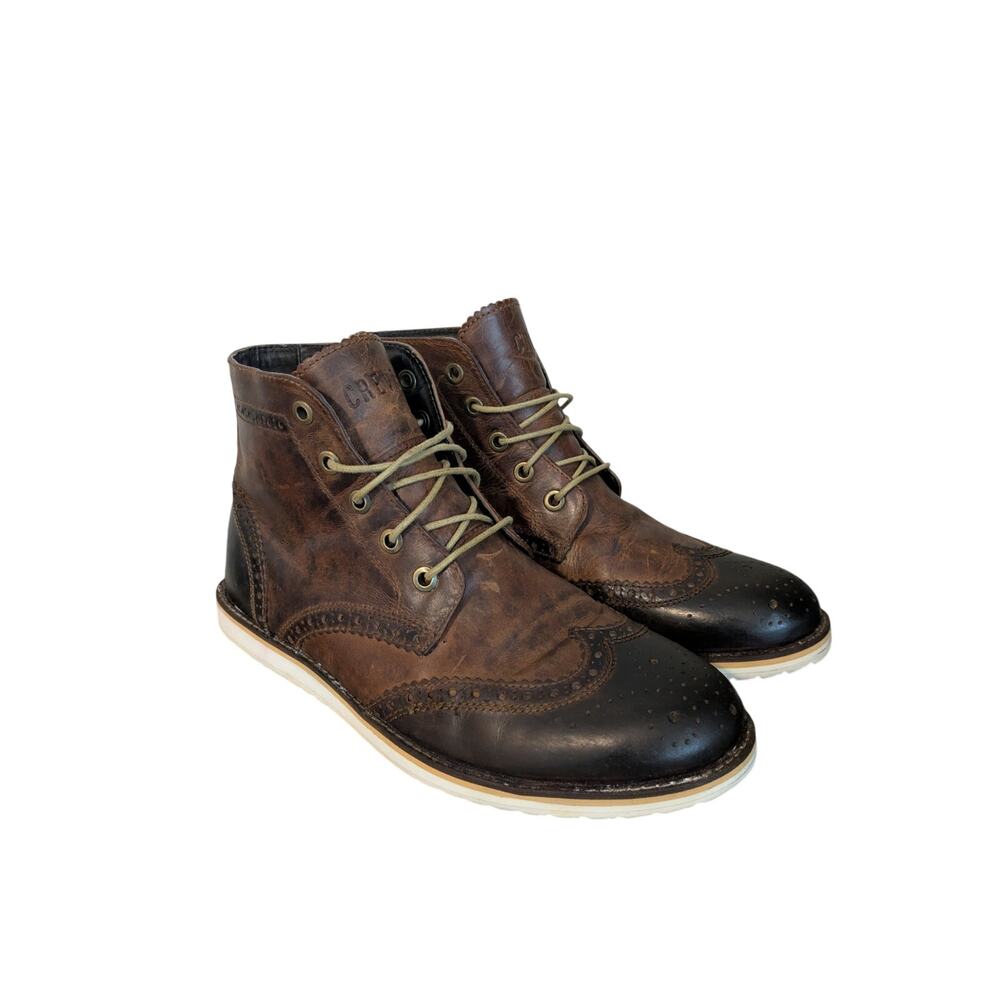 Crevo Boardwalk Chukka Boots Mens 11 Brown Chestnut Leather Wingtip Business